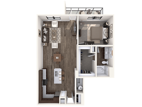 The Wall Street Lofts in Midland, Texas A7 Floor Plan